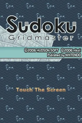 Sudoku Gridmaster (USA) screen shot title